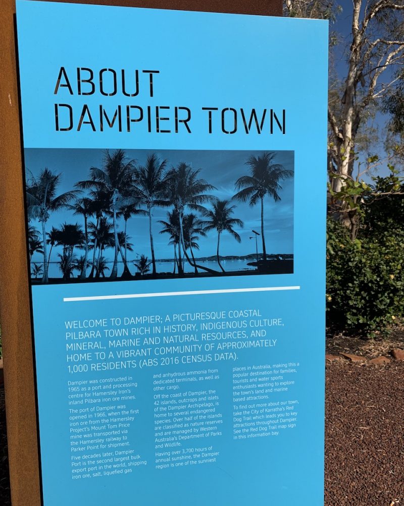 Dampier Town Sign - Dampier, Western Australia